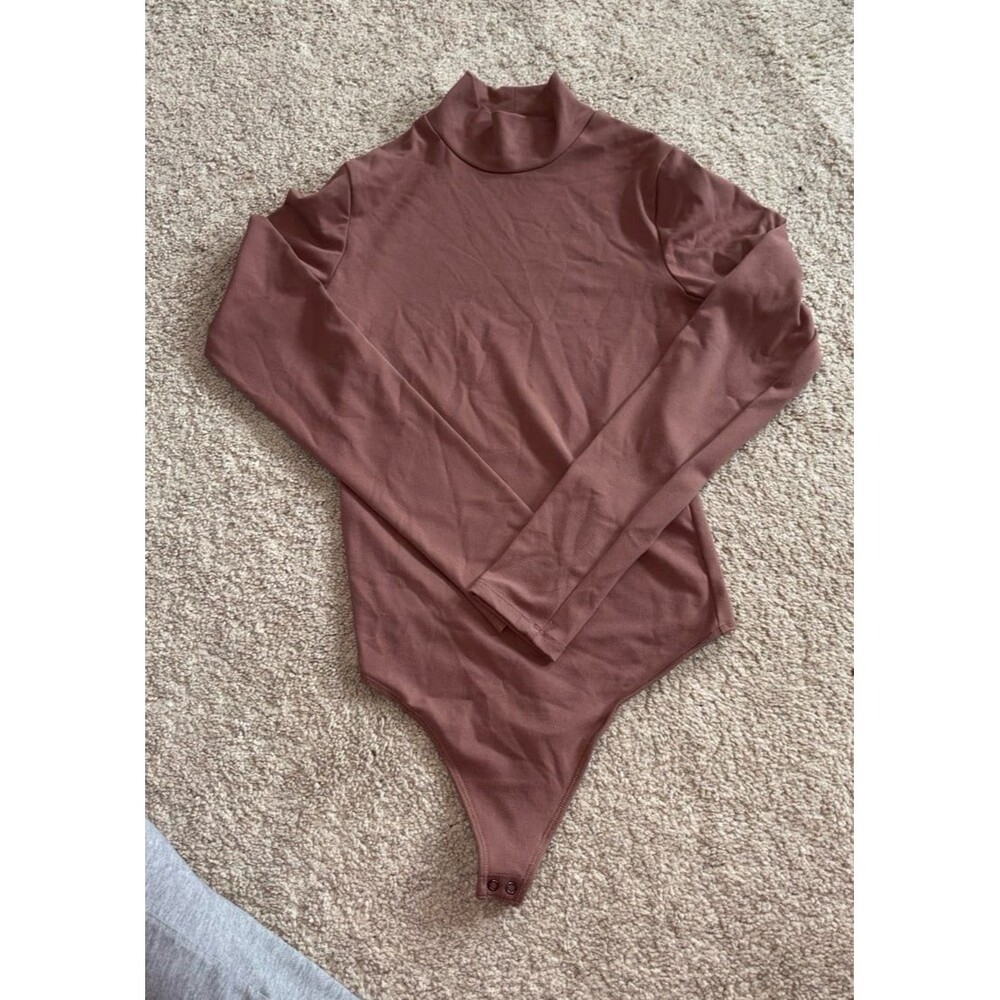 Abercrombie-fitch Women's Pink and Burgundy Bodysuit
